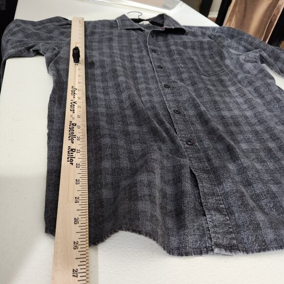 Hudson North Shirt Mens Medium Gray Long Sleeve Button Up Casual Pocket Cotton - Picture 6 of 13